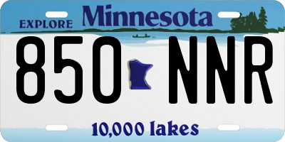 MN license plate 850NNR