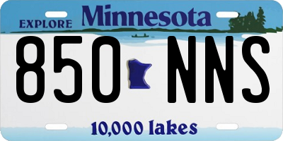 MN license plate 850NNS