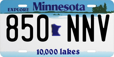 MN license plate 850NNV