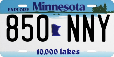 MN license plate 850NNY