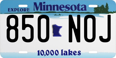 MN license plate 850NOJ