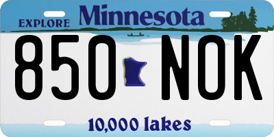MN license plate 850NOK