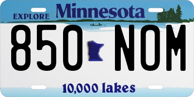 MN license plate 850NOM