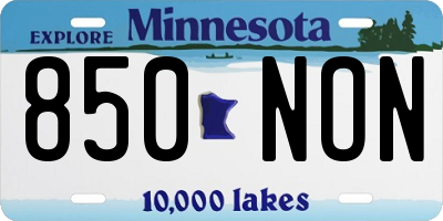 MN license plate 850NON