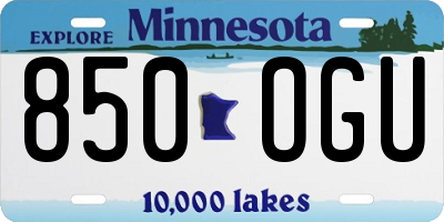 MN license plate 850OGU