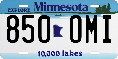 MN license plate 850OMI