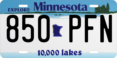 MN license plate 850PFN
