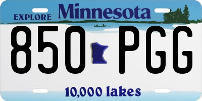 MN license plate 850PGG