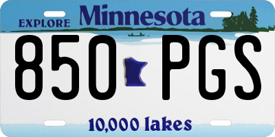 MN license plate 850PGS