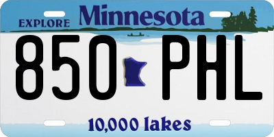 MN license plate 850PHL