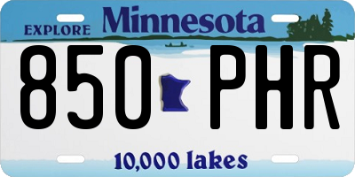 MN license plate 850PHR