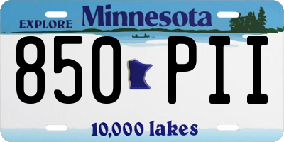 MN license plate 850PII