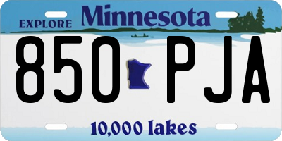MN license plate 850PJA