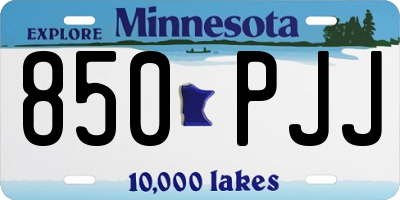 MN license plate 850PJJ