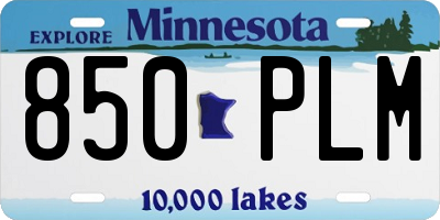 MN license plate 850PLM