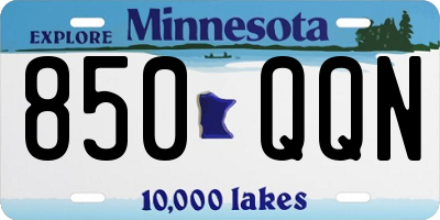 MN license plate 850QQN