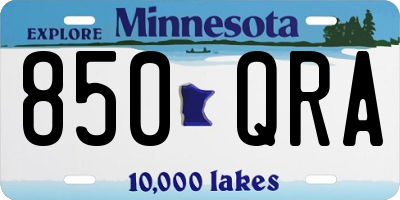 MN license plate 850QRA