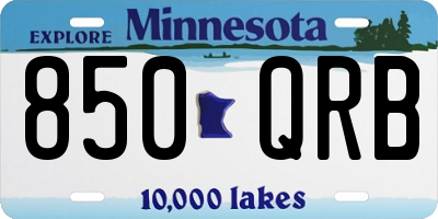 MN license plate 850QRB