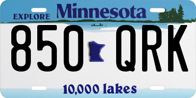 MN license plate 850QRK