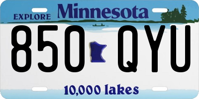 MN license plate 850QYU