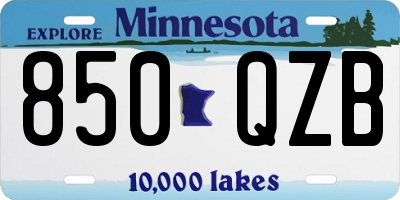 MN license plate 850QZB