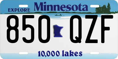 MN license plate 850QZF