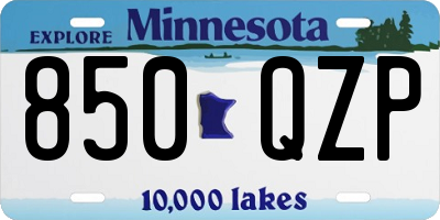 MN license plate 850QZP