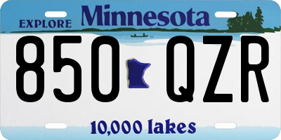 MN license plate 850QZR