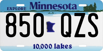 MN license plate 850QZS