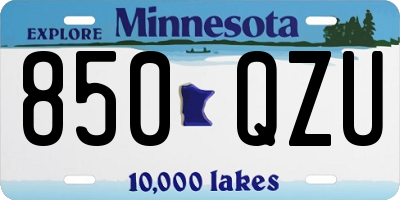 MN license plate 850QZU