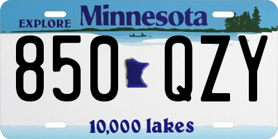 MN license plate 850QZY