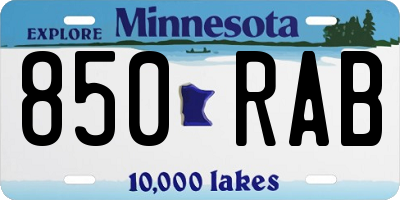 MN license plate 850RAB