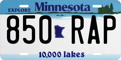 MN license plate 850RAP
