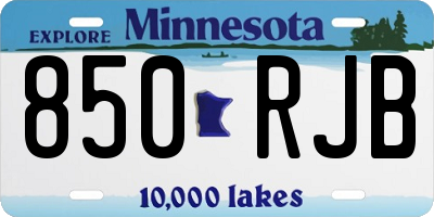 MN license plate 850RJB