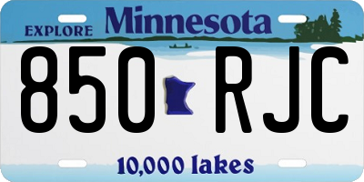 MN license plate 850RJC