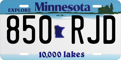 MN license plate 850RJD