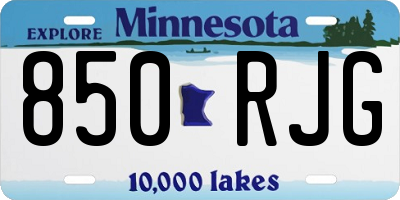 MN license plate 850RJG