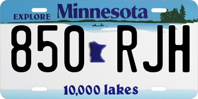 MN license plate 850RJH