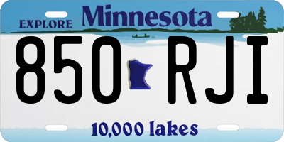 MN license plate 850RJI
