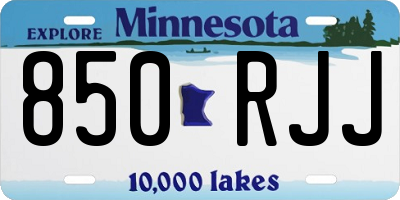 MN license plate 850RJJ
