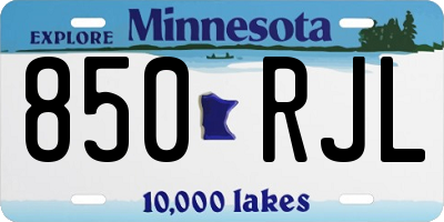 MN license plate 850RJL
