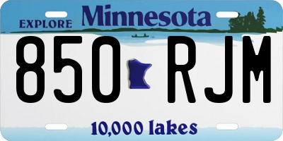 MN license plate 850RJM