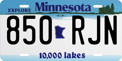 MN license plate 850RJN