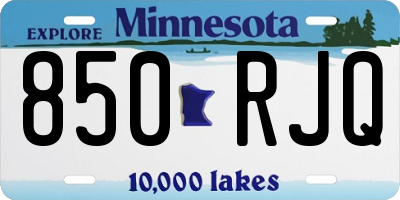 MN license plate 850RJQ