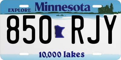 MN license plate 850RJY