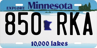 MN license plate 850RKA