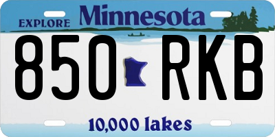 MN license plate 850RKB