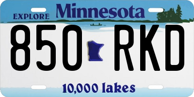 MN license plate 850RKD