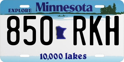 MN license plate 850RKH