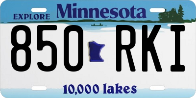 MN license plate 850RKI